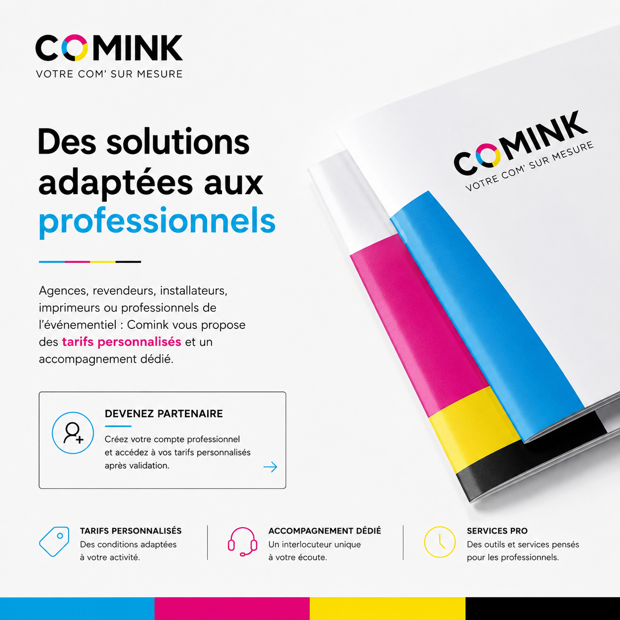 Tarifs revendeurs et professionnels chez Comink : nos prix pros expliqués