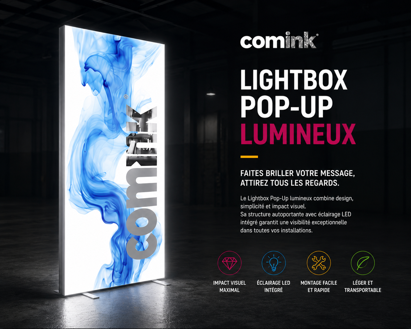 Mecanisme popup lumineux