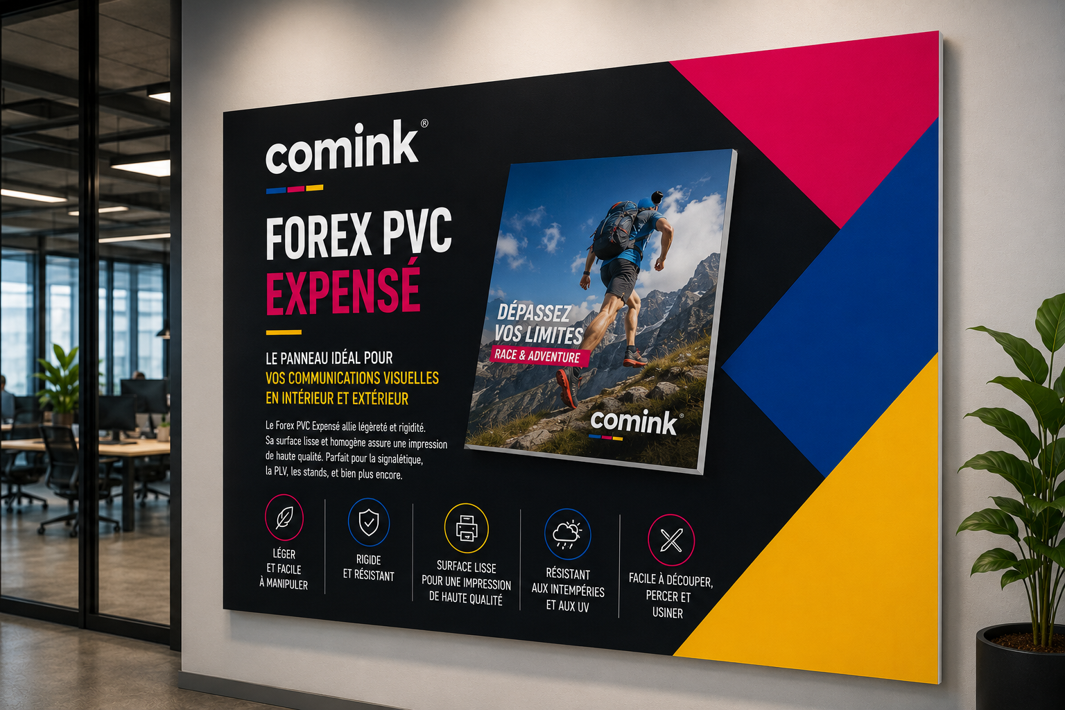 Forex ® PVC Expensé Blanc