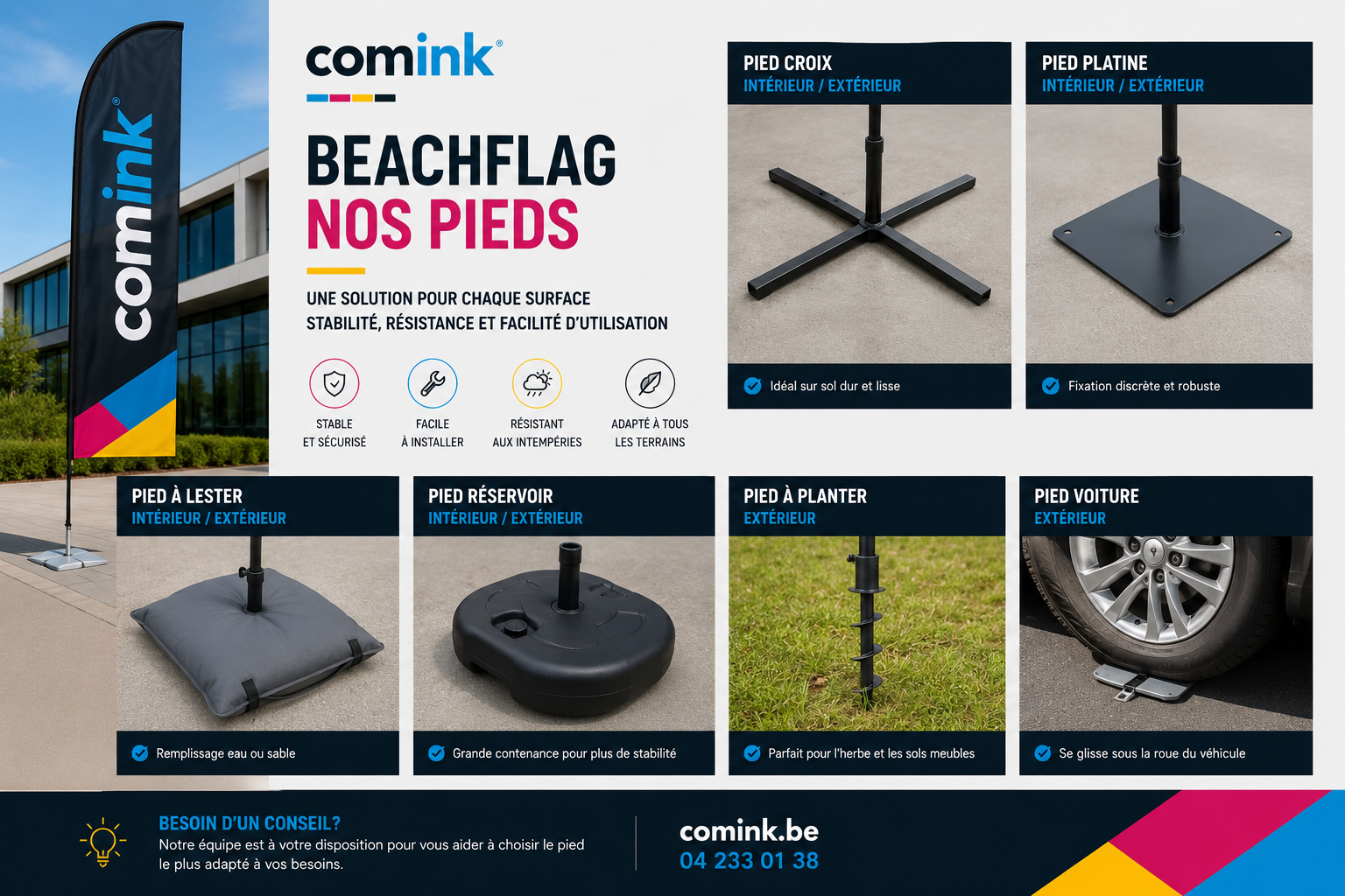 Pied pour beachflag